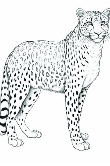 200+ Coloring Page of a Cheetah: Roar with Coloring Excitement 183