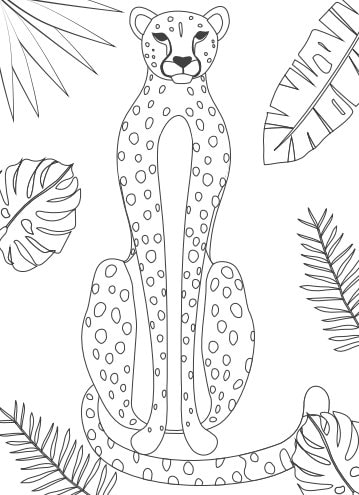 200+ Coloring Page of a Cheetah: Roar with Coloring Excitement 195