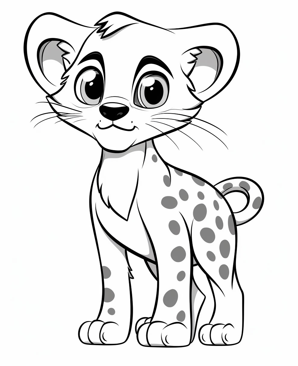 200+ Coloring Page of a Cheetah: Roar with Coloring Excitement 21