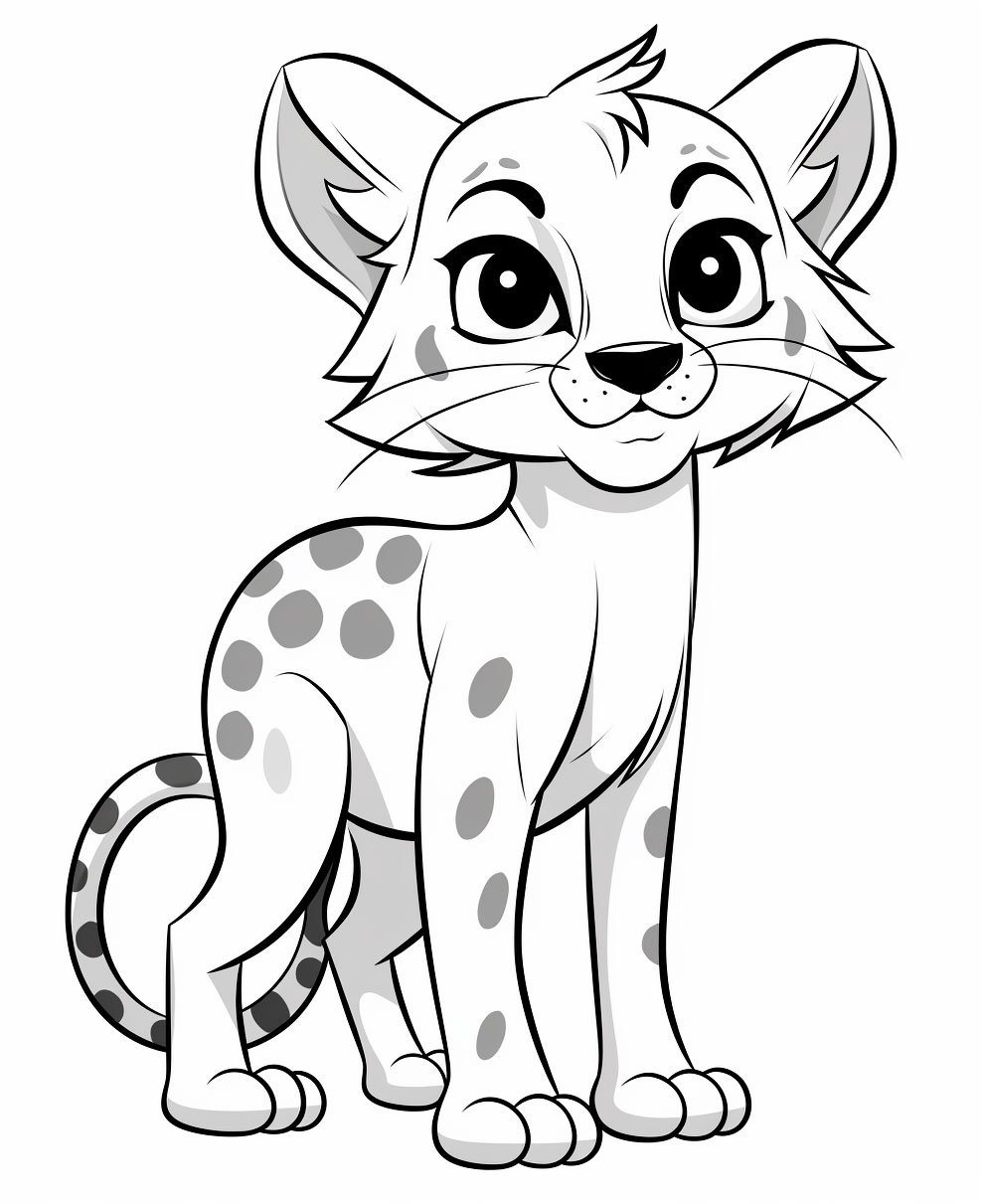 200+ Coloring Page of a Cheetah: Roar with Coloring Excitement 23