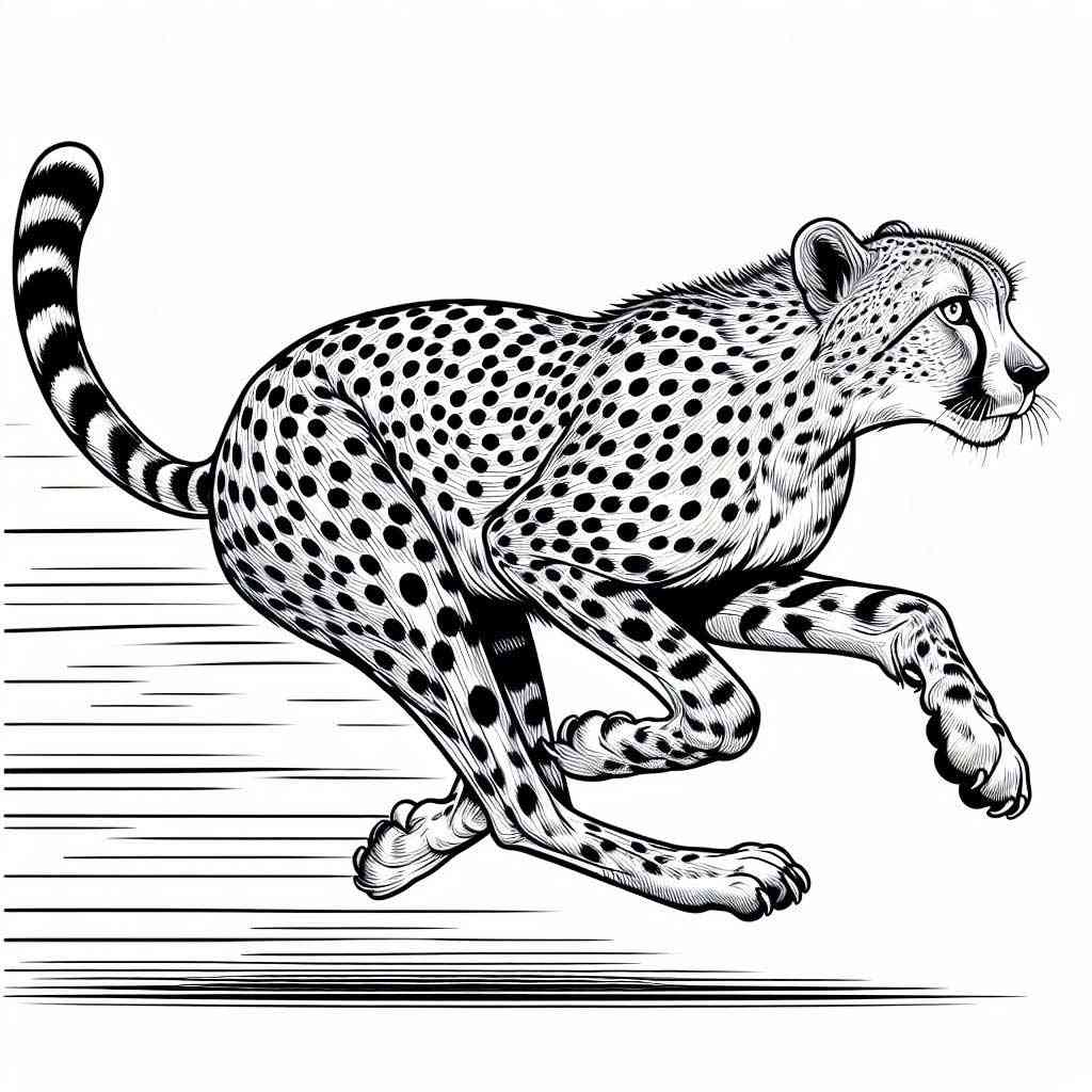 200+ Coloring Page of a Cheetah: Roar with Coloring Excitement 24