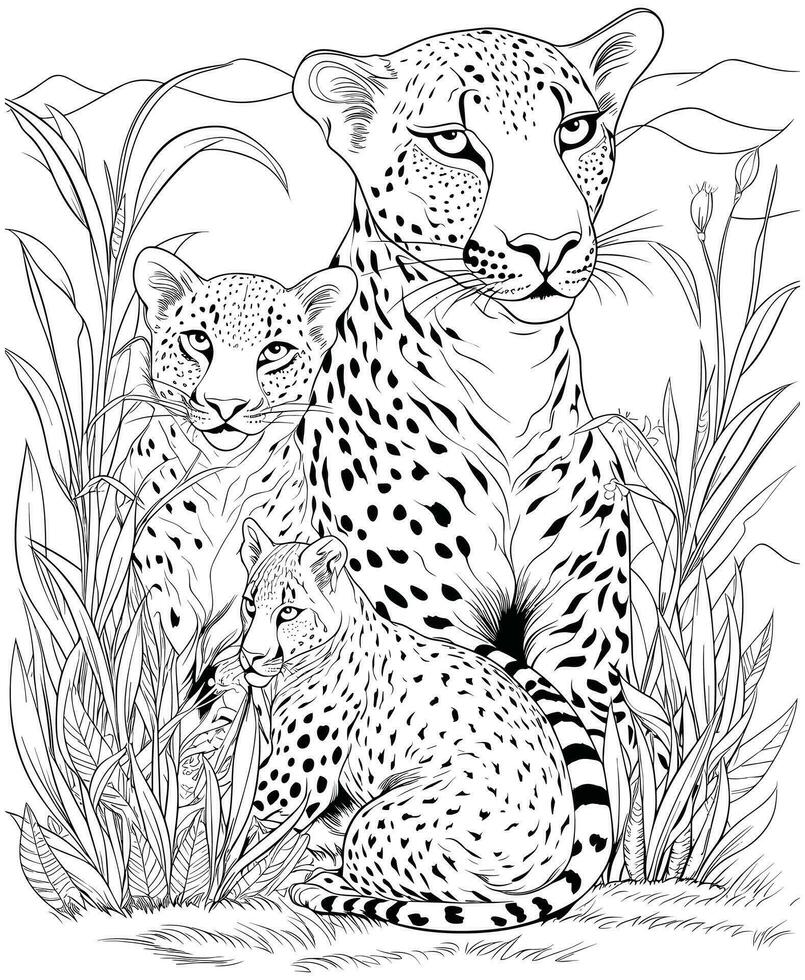 200+ Coloring Page of a Cheetah: Roar with Coloring Excitement 33