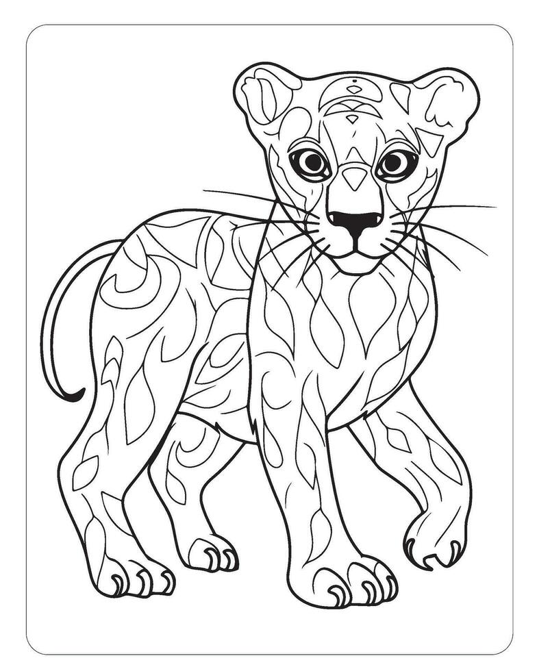 200+ Coloring Page of a Cheetah: Roar with Coloring Excitement 36