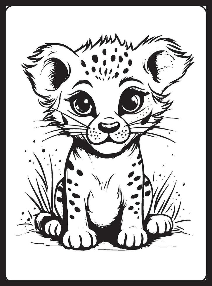 200+ Coloring Page of a Cheetah: Roar with Coloring Excitement 50