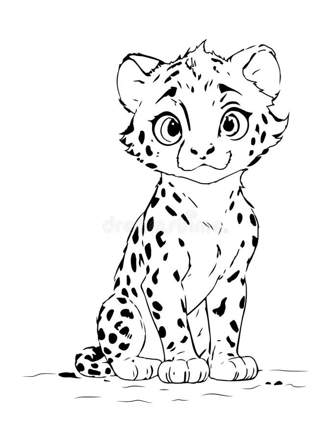 200+ Coloring Page of a Cheetah: Roar with Coloring Excitement 67