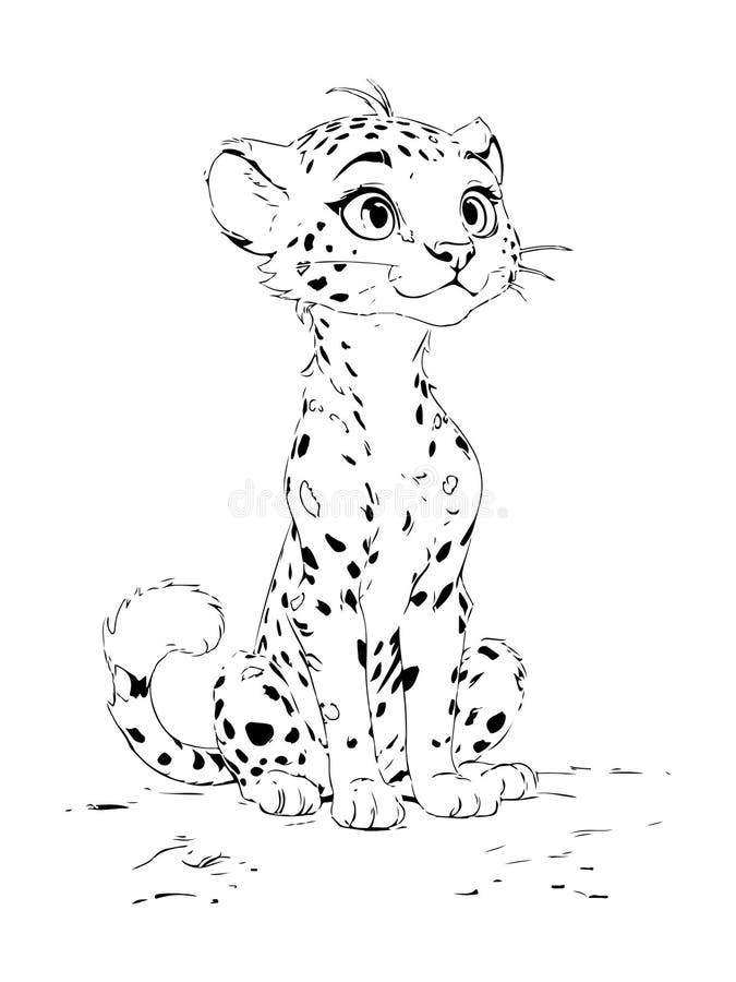 200+ Coloring Page of a Cheetah: Roar with Coloring Excitement 69