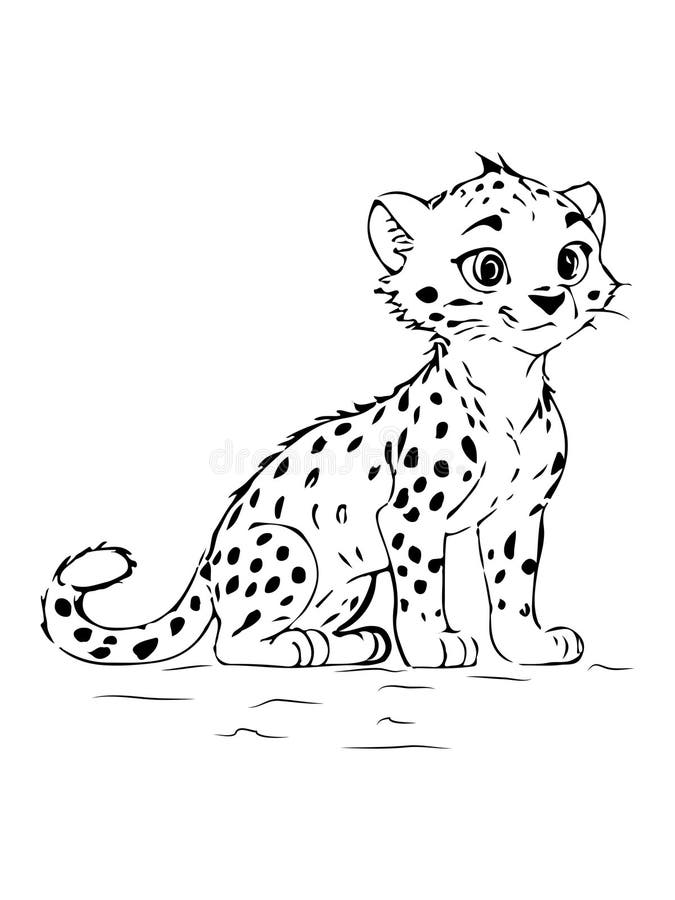 200+ Coloring Page of a Cheetah: Roar with Coloring Excitement 70