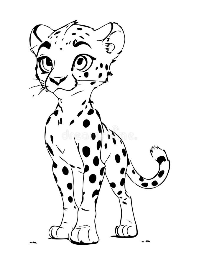 200+ Coloring Page of a Cheetah: Roar with Coloring Excitement 71