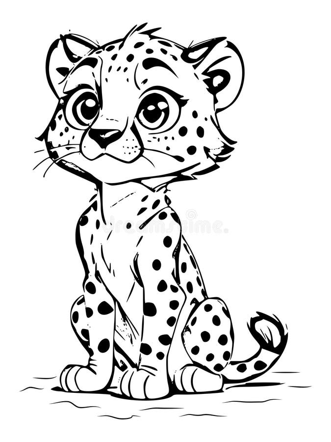 200+ Coloring Page of a Cheetah: Roar with Coloring Excitement 72