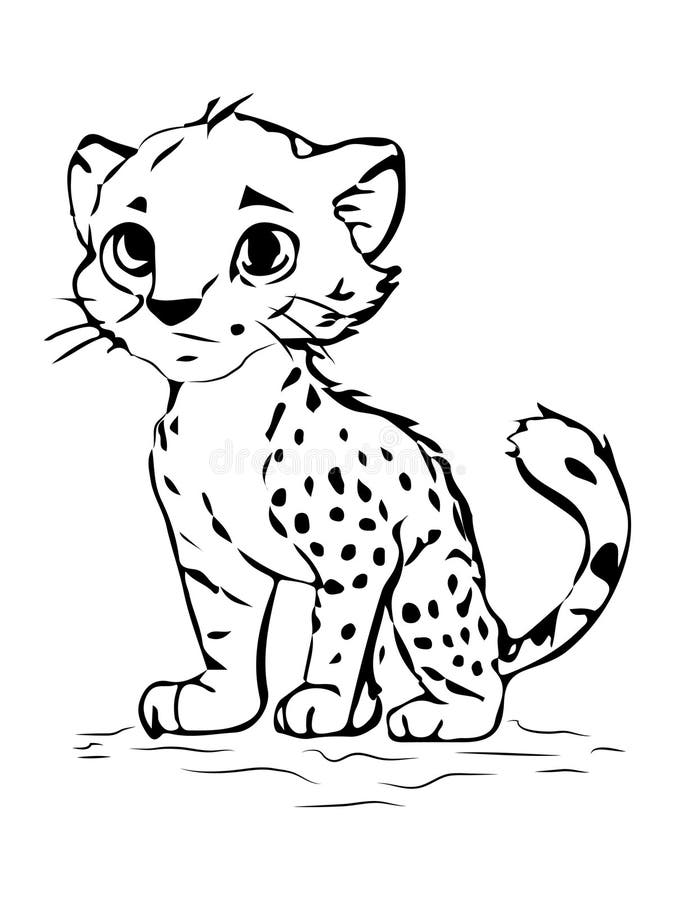 200+ Coloring Page of a Cheetah: Roar with Coloring Excitement 73