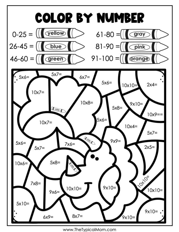 200+ Math Coloring Pages: Add Some Color to Your Equations 83