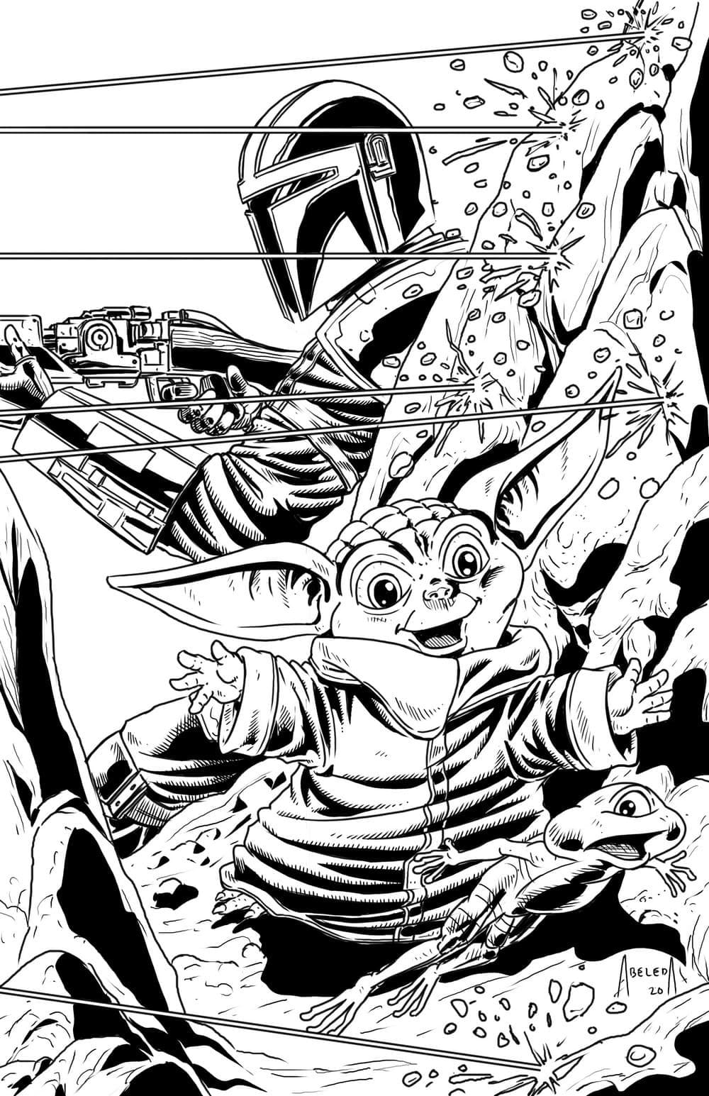 78 Baby Yoda Coloring Pages: The Force of Coloring Fun 16