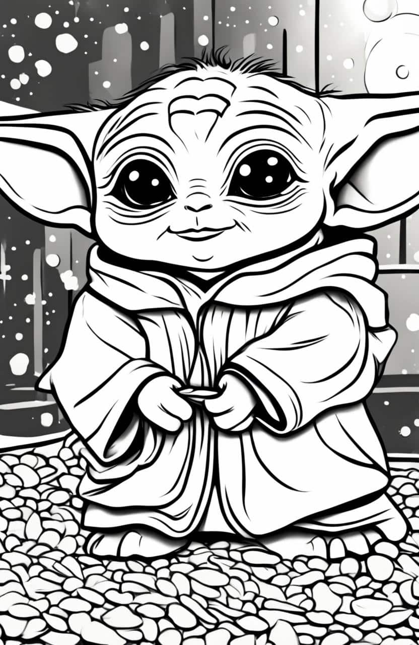 78 Baby Yoda Coloring Pages: The Force of Coloring Fun 24