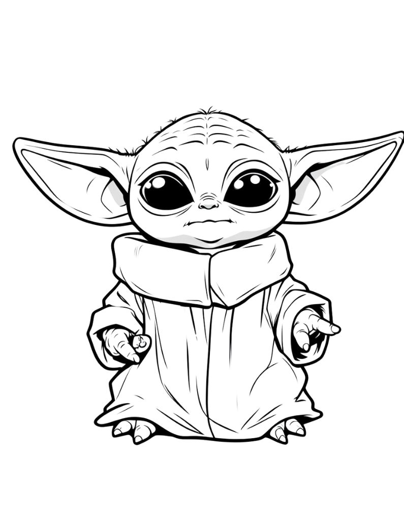 78 Baby Yoda Coloring Pages: The Force of Coloring Fun 34