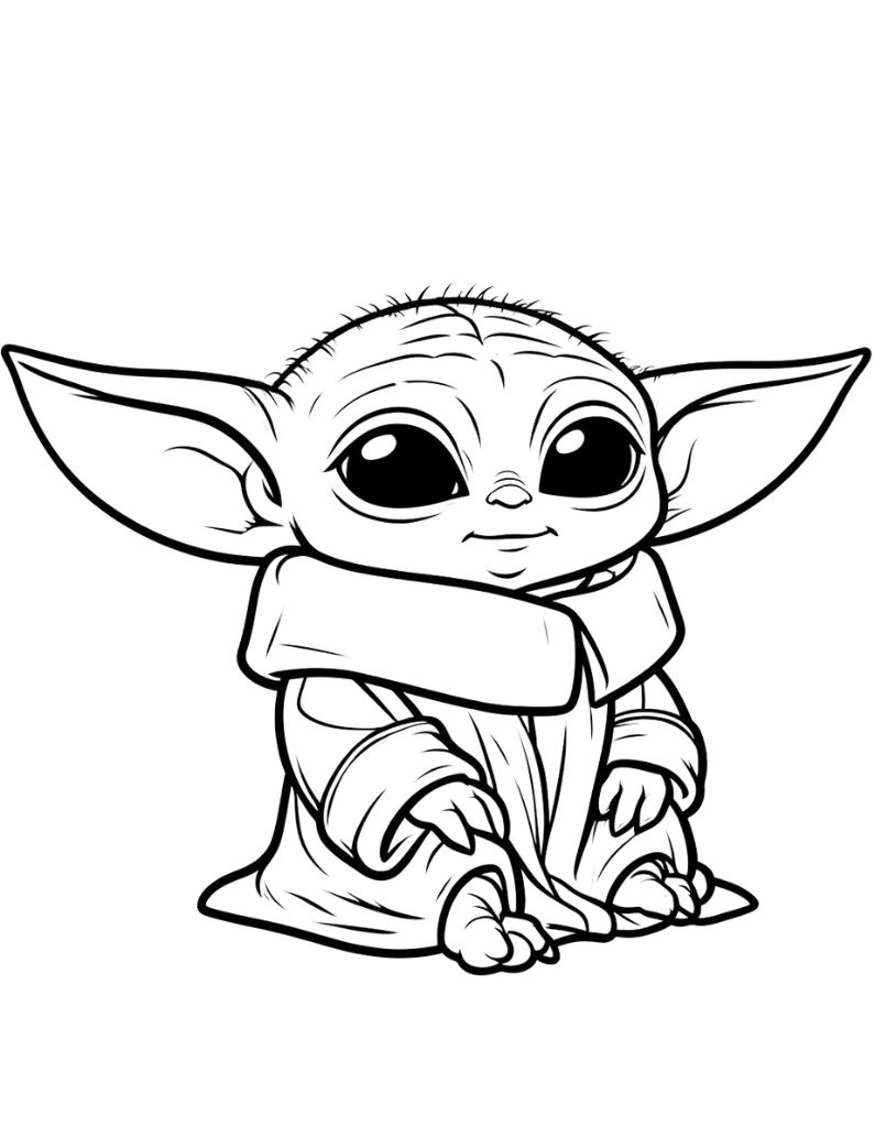 78 Baby Yoda Coloring Pages: The Force of Coloring Fun 35