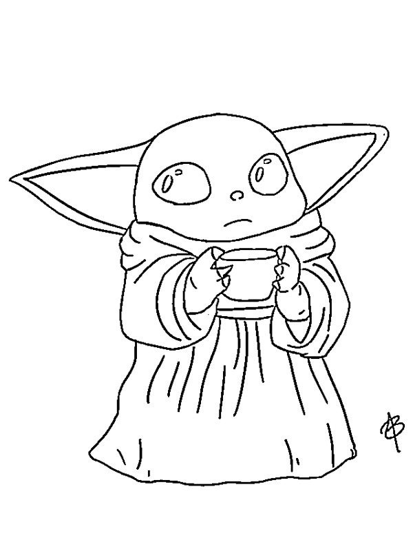 78 Baby Yoda Coloring Pages: The Force of Coloring Fun 48