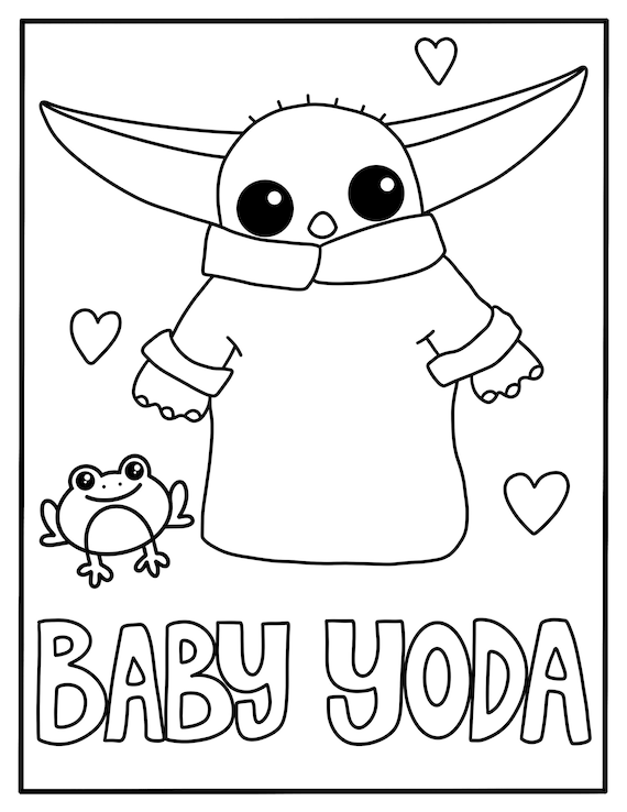 78 Baby Yoda Coloring Pages: The Force of Coloring Fun 59