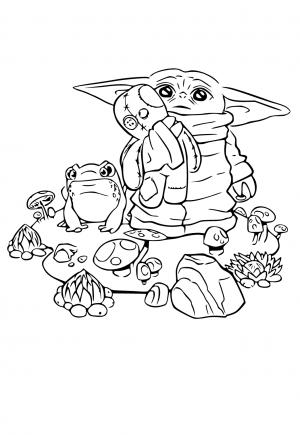 78 Baby Yoda Coloring Pages: The Force of Coloring Fun 68