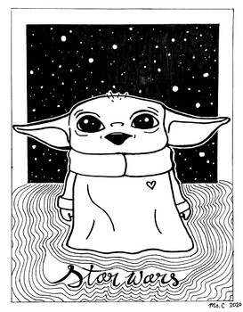 78 Baby Yoda Coloring Pages: The Force of Coloring Fun 73