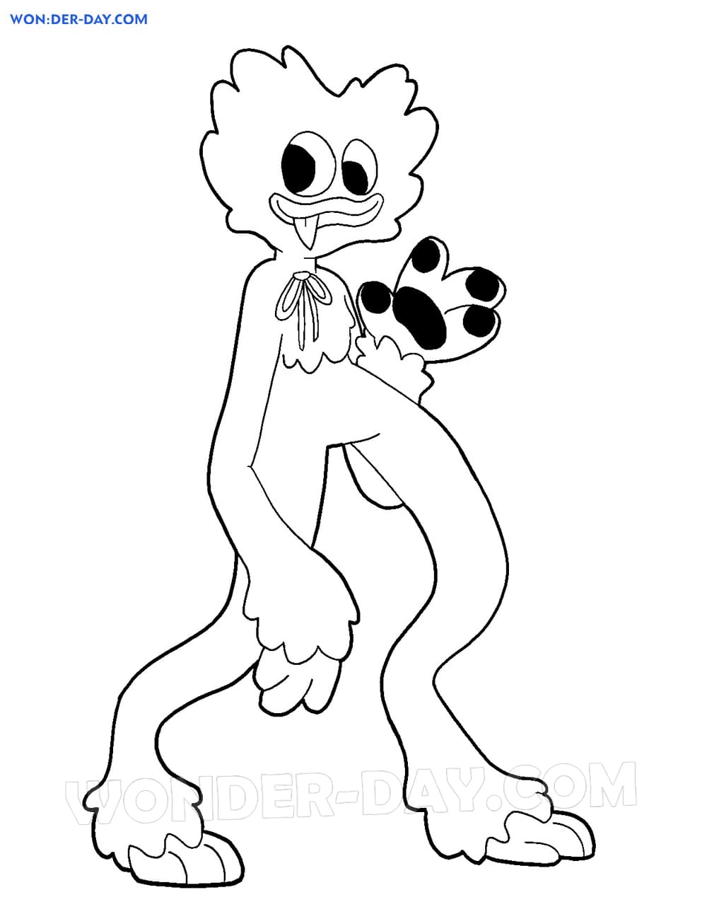 90+ Huggy Wuggy Coloring Pages 15