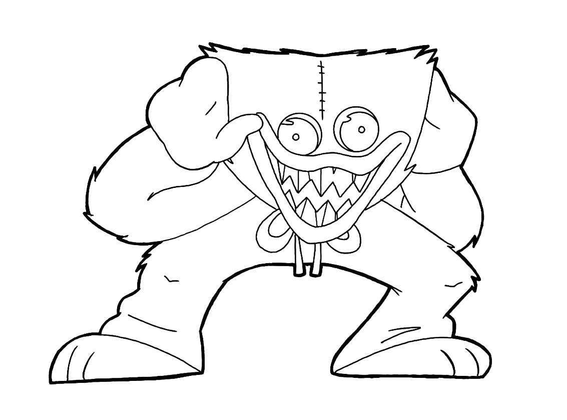 90+ Huggy Wuggy Coloring Pages 21