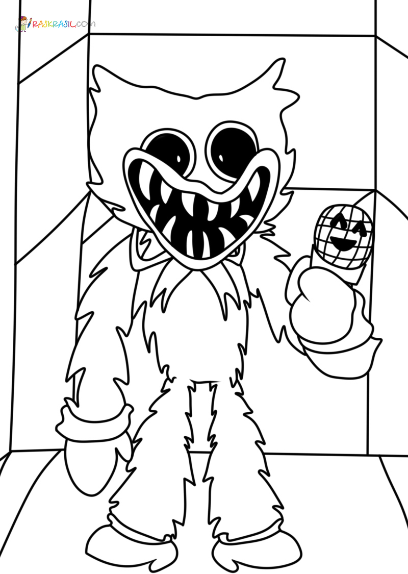 90+ Huggy Wuggy Coloring Pages 23