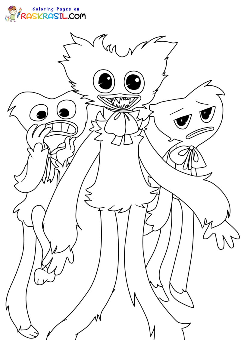 90+ Huggy Wuggy Coloring Pages 24