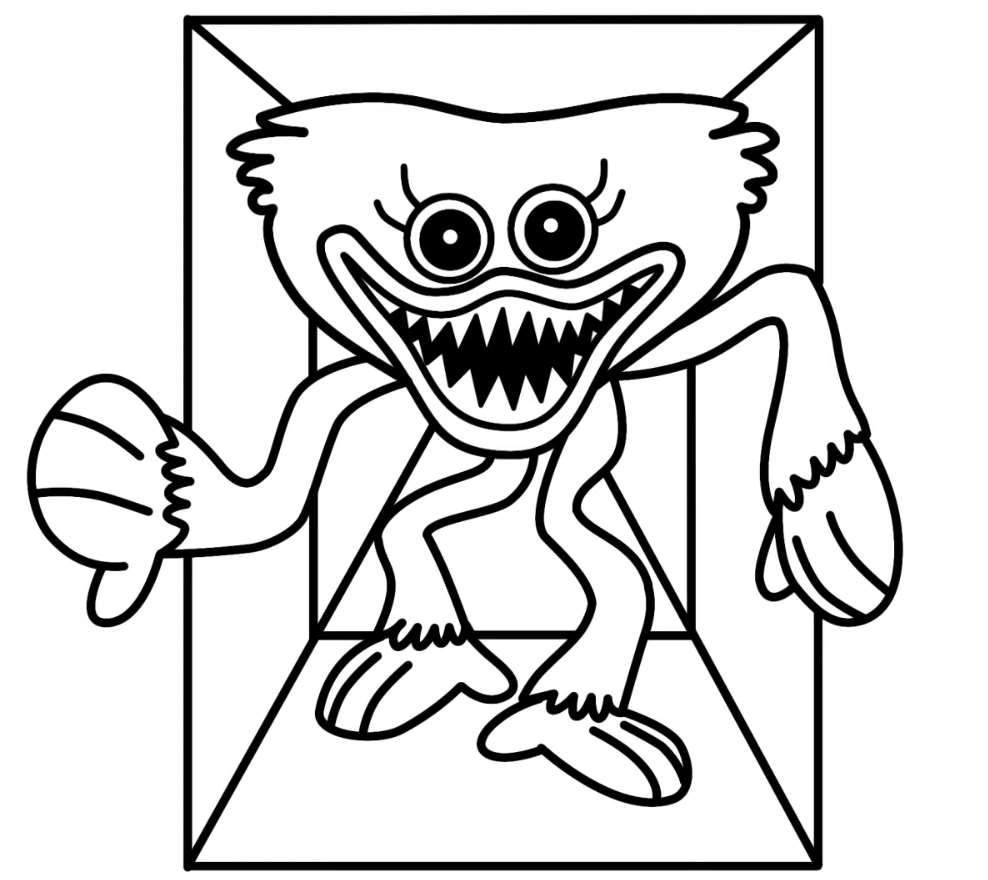 90+ Huggy Wuggy Coloring Pages 27