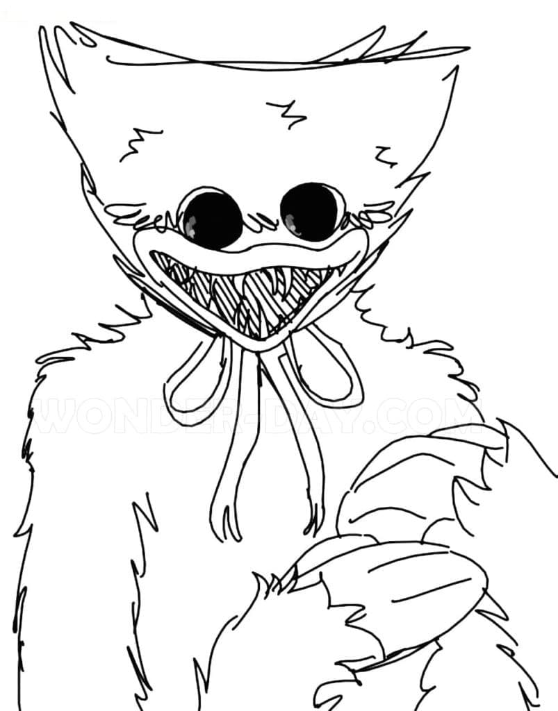 90+ Huggy Wuggy Coloring Pages 36