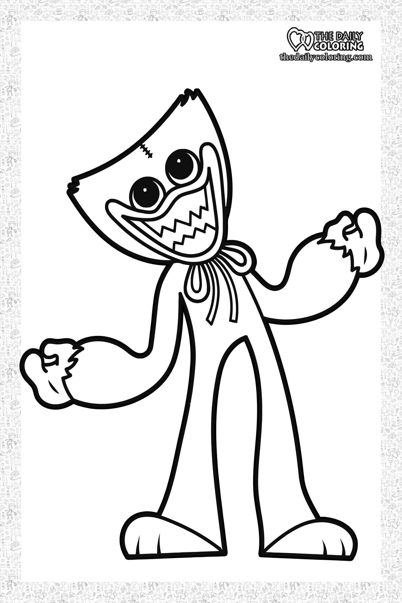 90+ Huggy Wuggy Coloring Pages 5