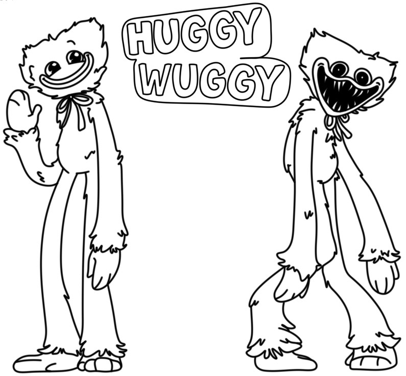 90+ Huggy Wuggy Coloring Pages 55