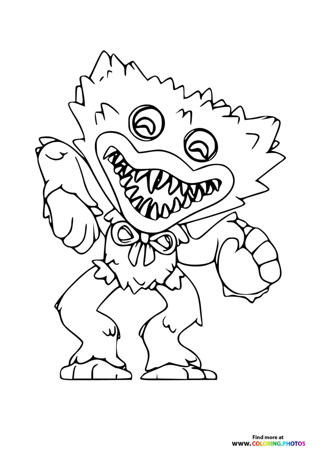 90+ Huggy Wuggy Coloring Pages 7