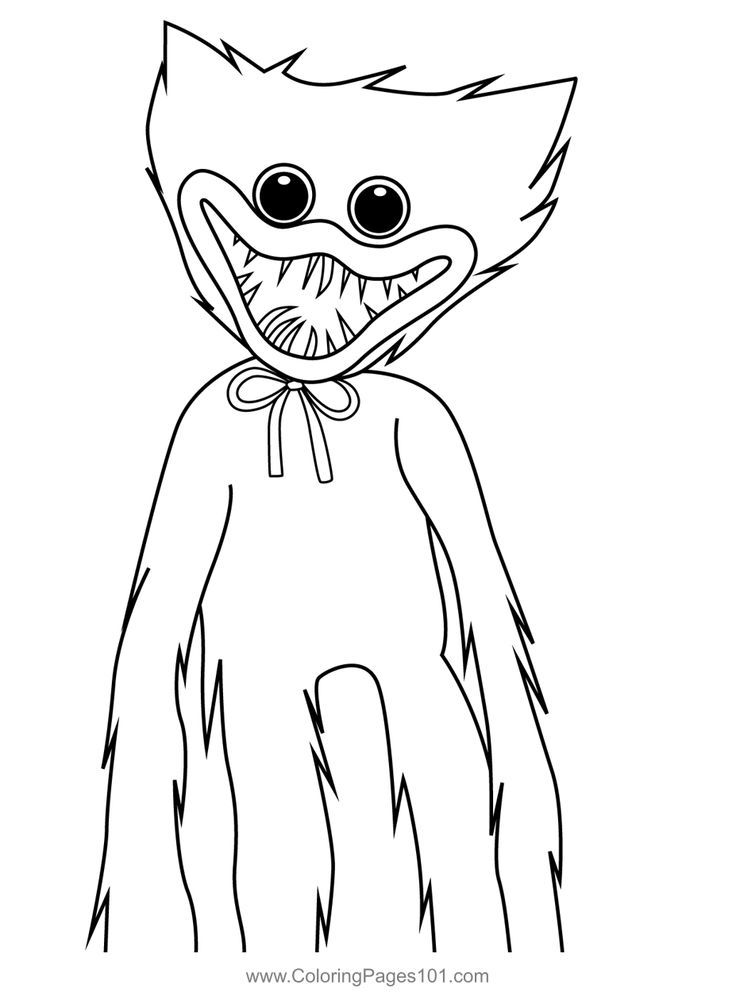 90+ Huggy Wuggy Coloring Pages 73