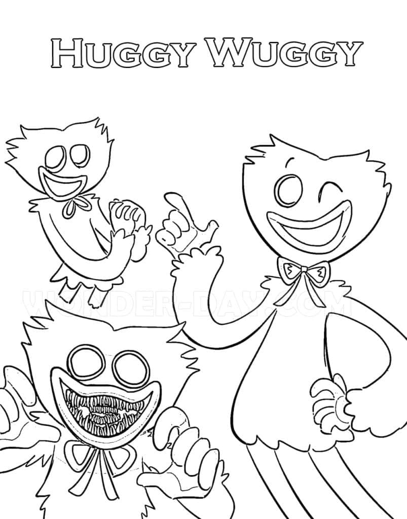 90+ Huggy Wuggy Coloring Pages 87