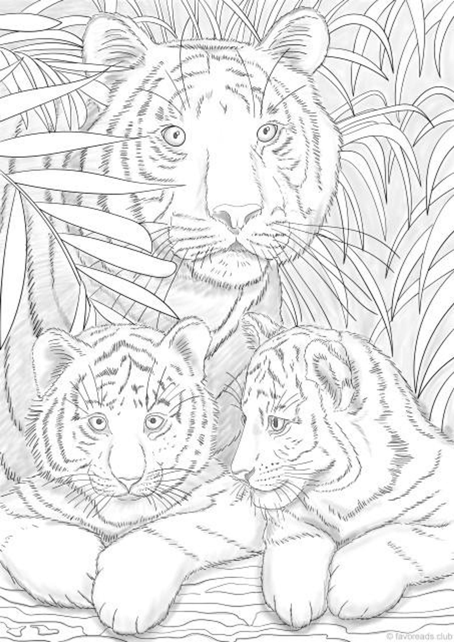 90+ Tiger Coloring Page Designs: Roaring Coloring Adventures 6