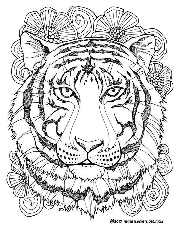 90+ Tiger Coloring Page Designs: Roaring Coloring Adventures 75