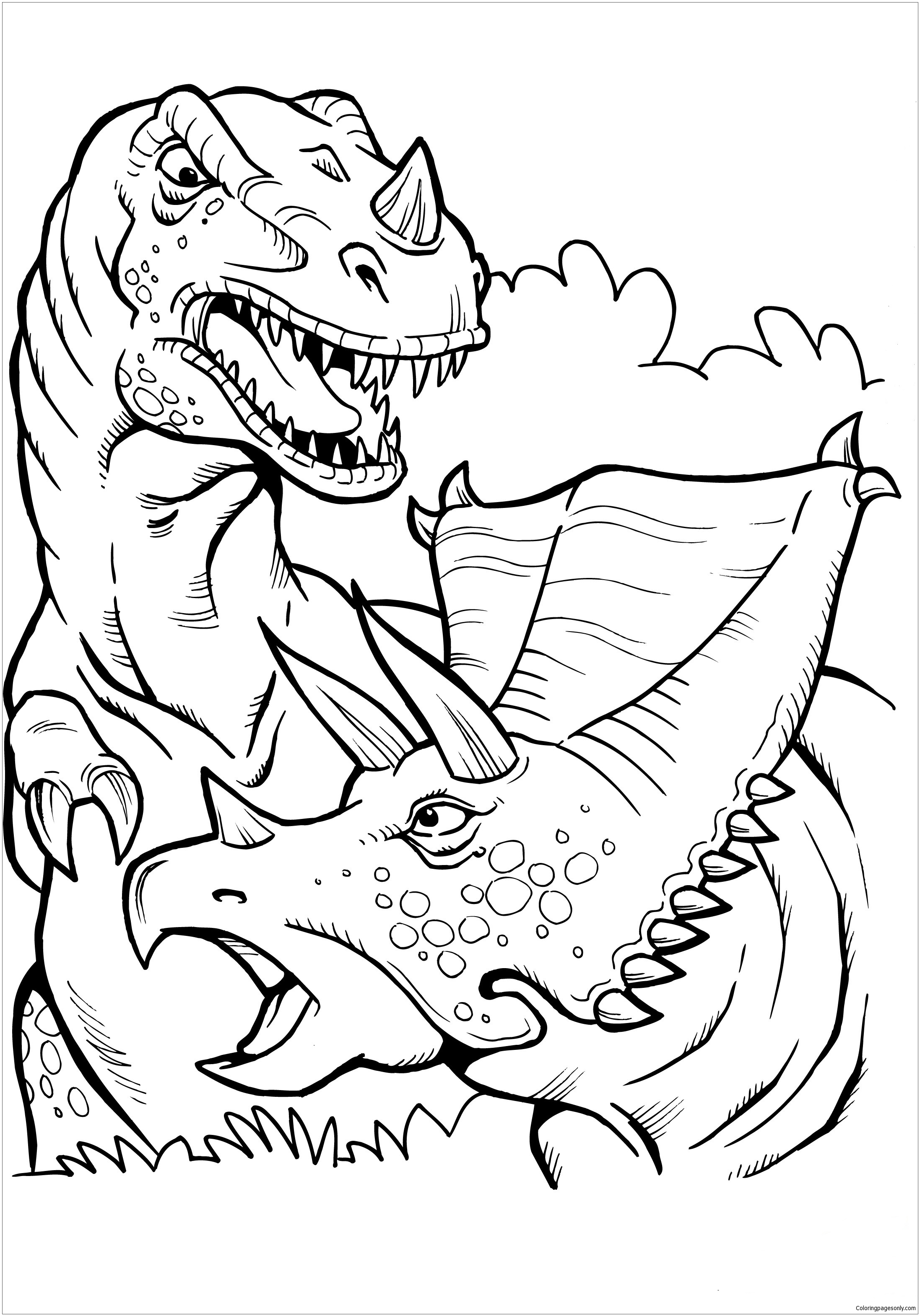 99+ T Rex Coloring Page 1