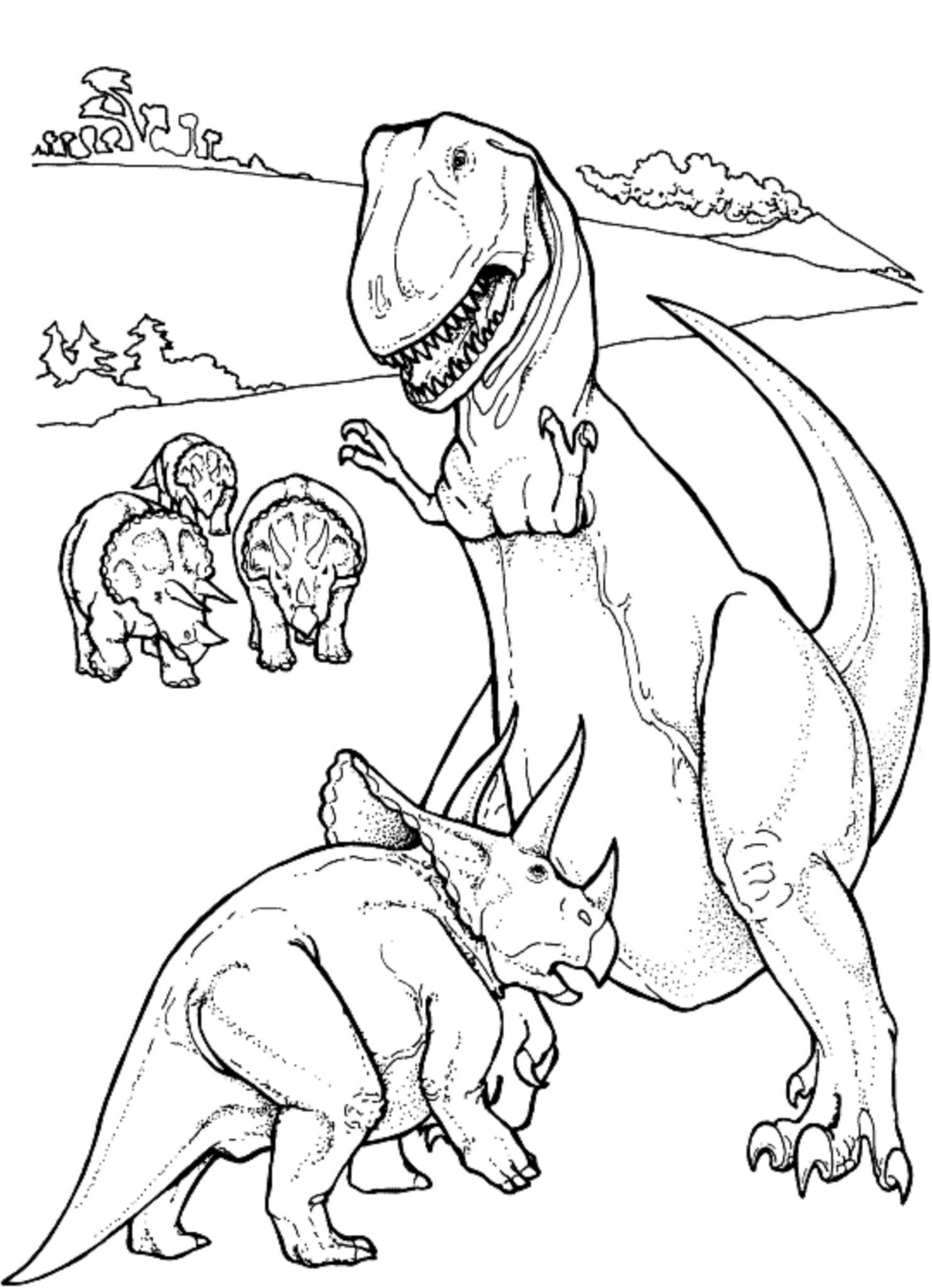 99+ T Rex Coloring Page 28