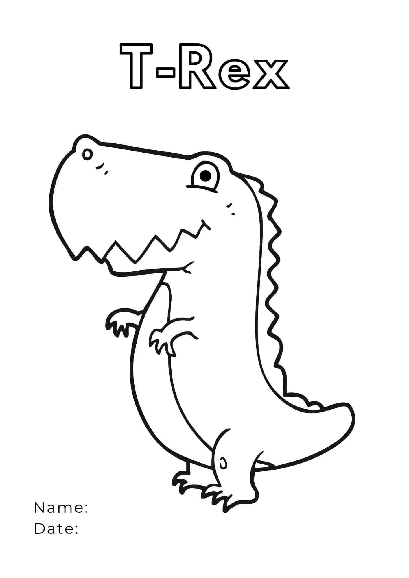 99+ T Rex Coloring Page 54