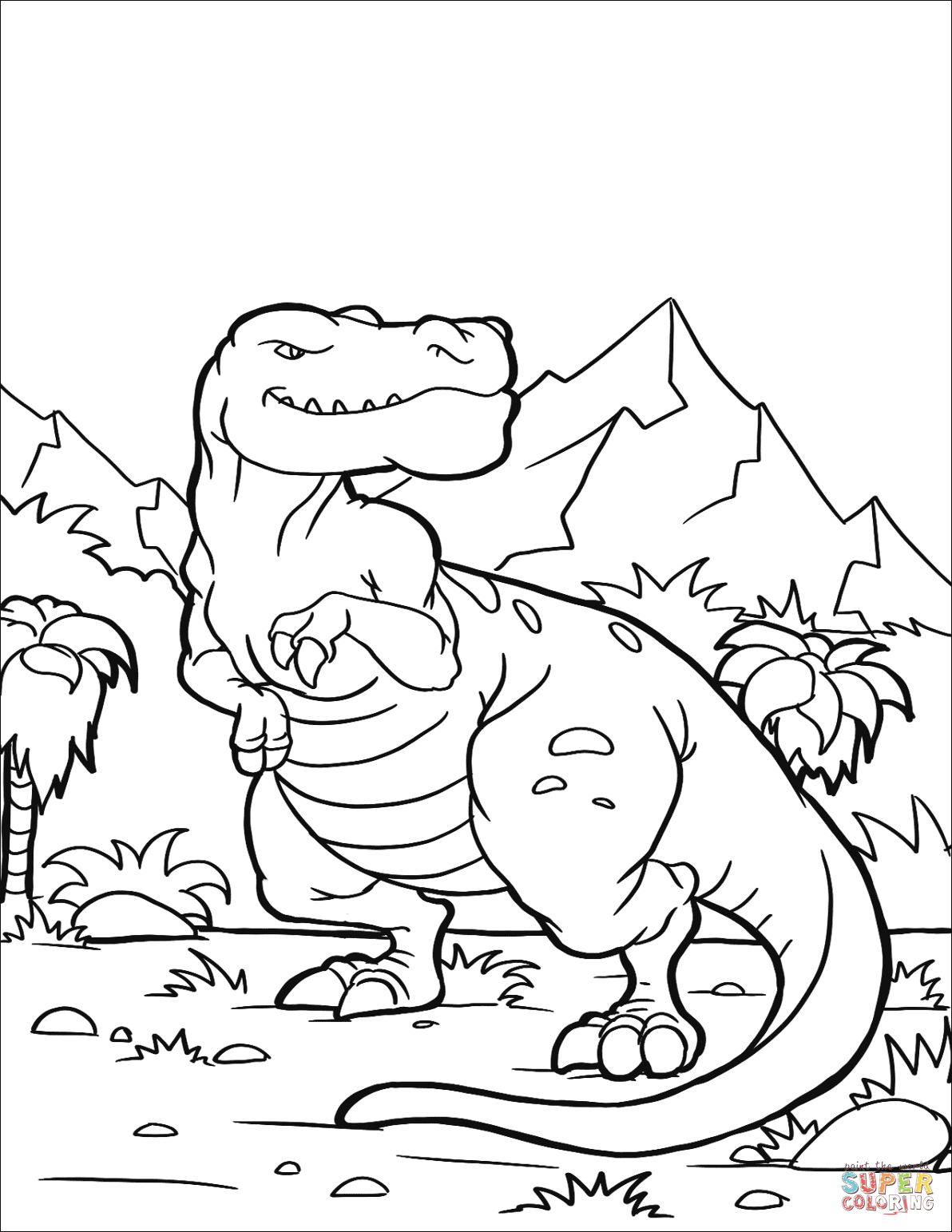 99+ T Rex Coloring Page 7