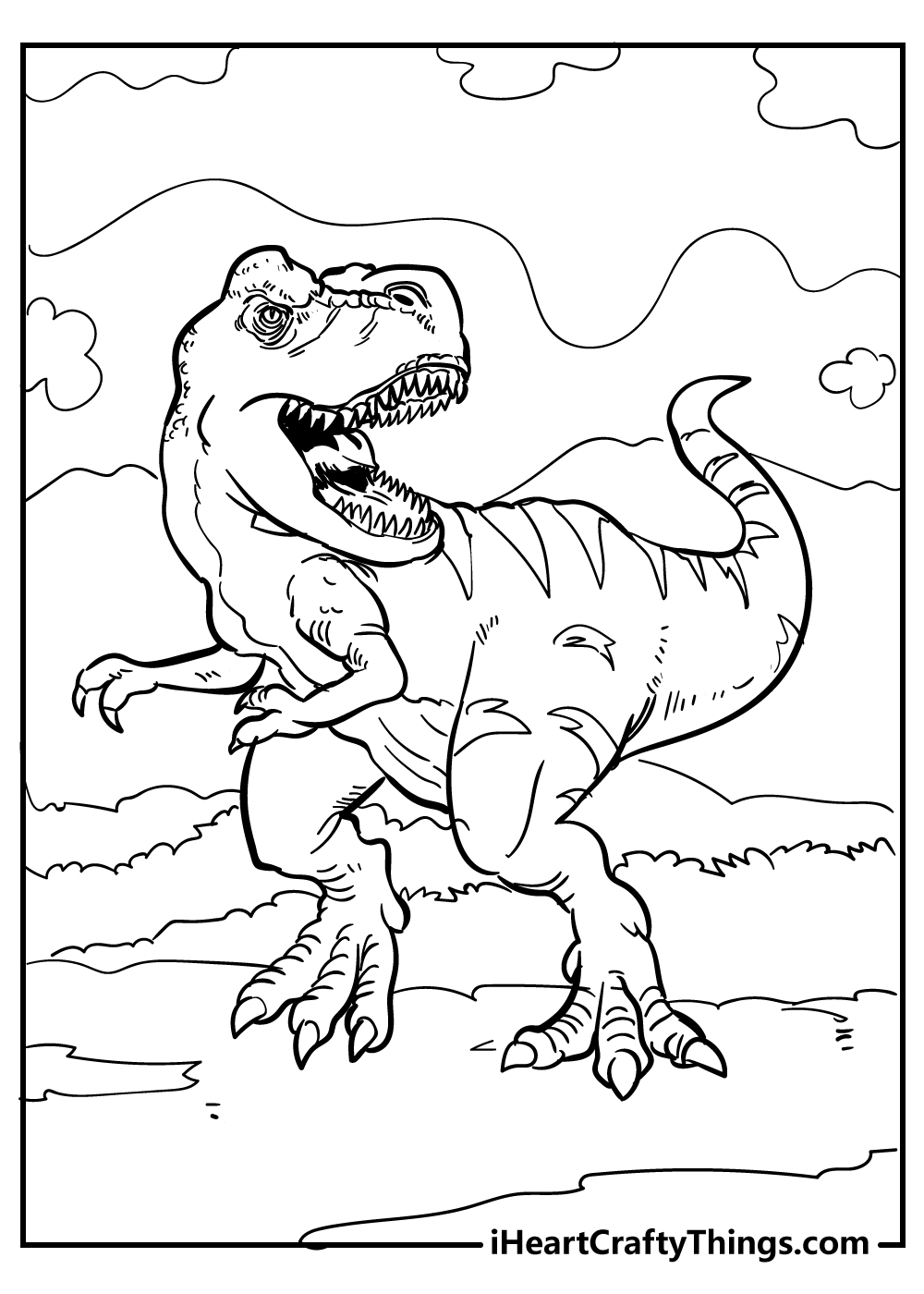 99+ T Rex Coloring Page 94