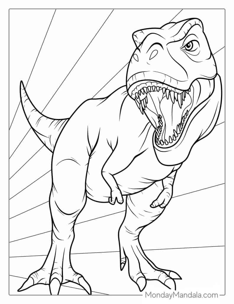 99+ T Rex Coloring Page 95