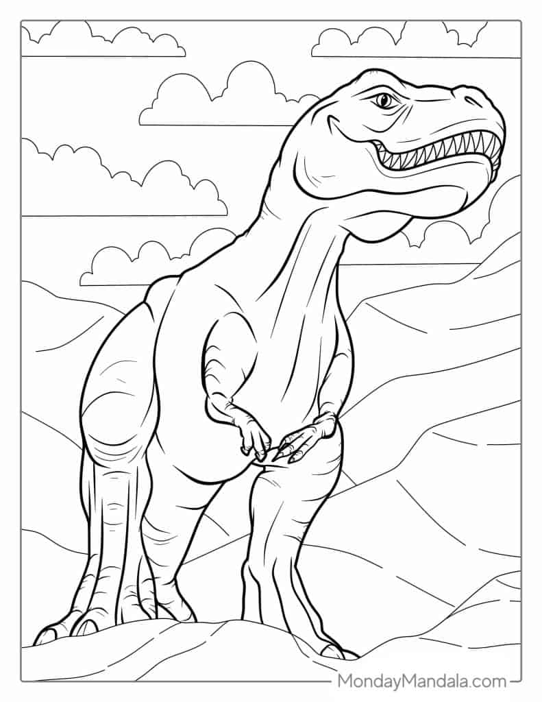 99+ T Rex Coloring Page 99