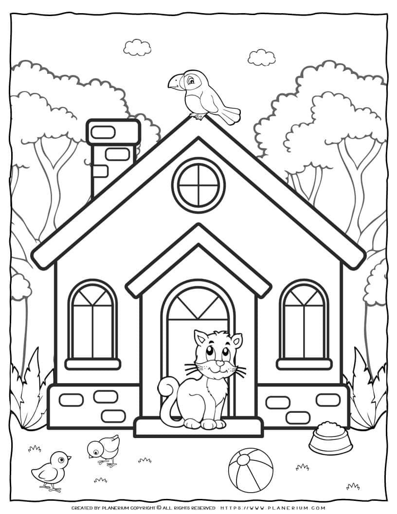 122+ Printable Easy House Coloring Pages Printable 31