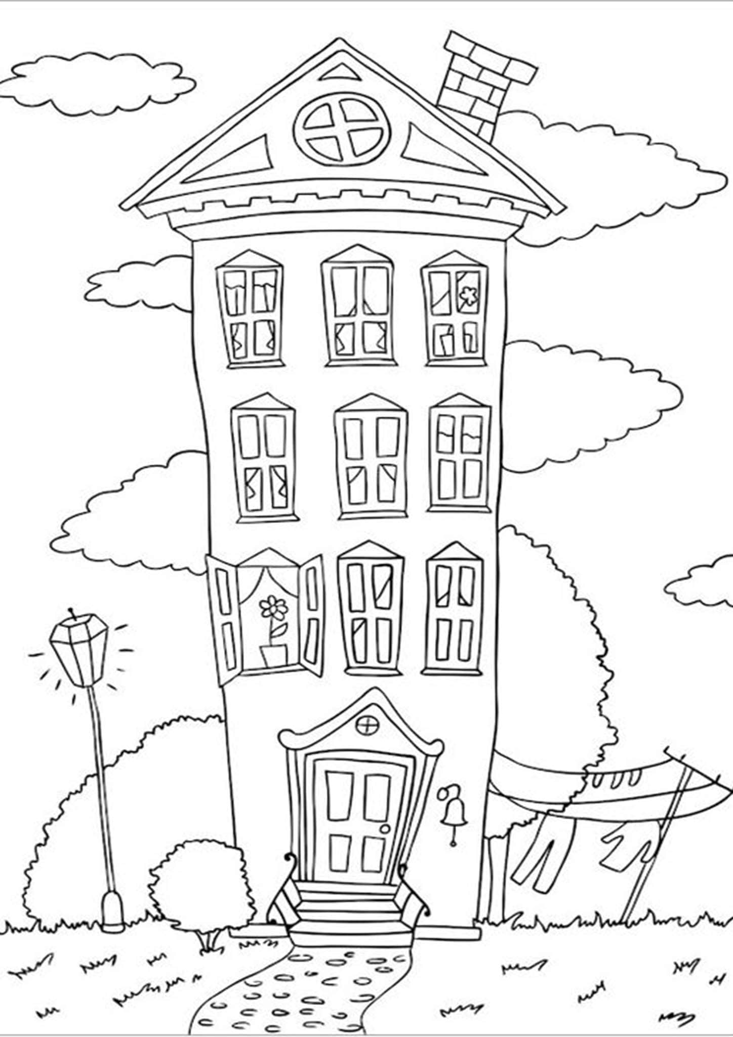 122+ Printable Easy House Coloring Pages Printable 53