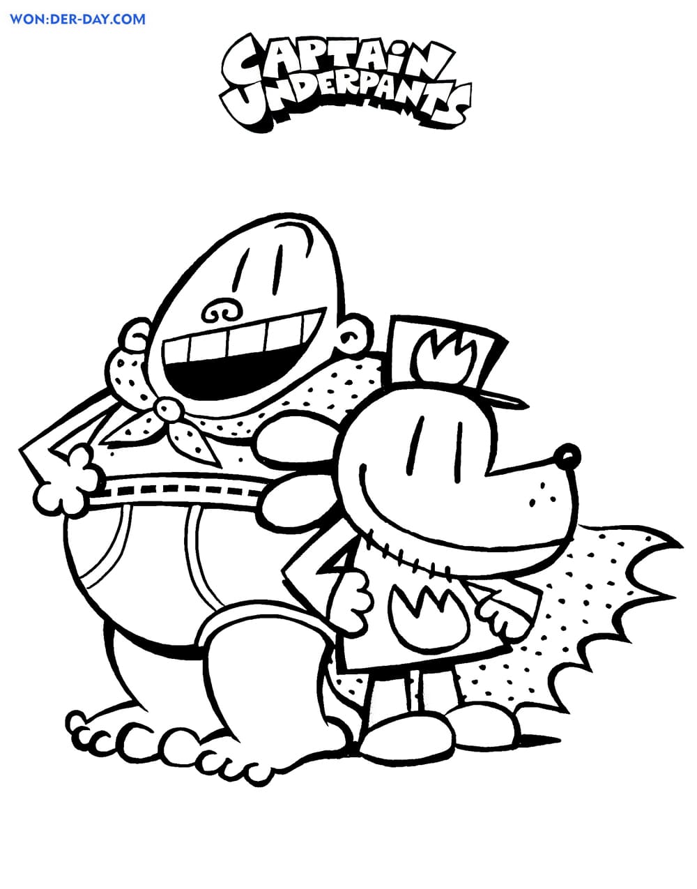 126+ Comic Book Captain Underpants Coloring Pages Printable 100