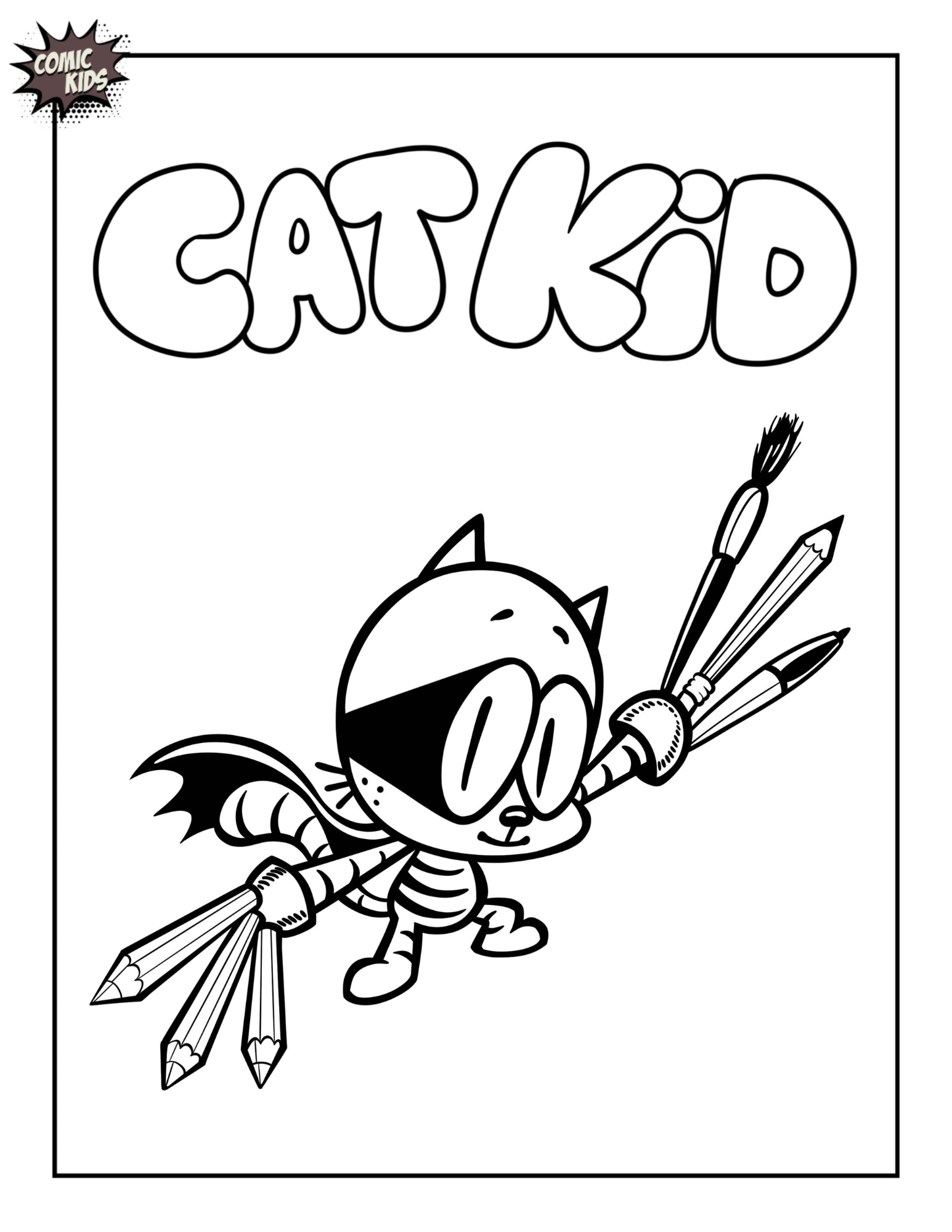 126+ Comic Book Captain Underpants Coloring Pages Printable 117