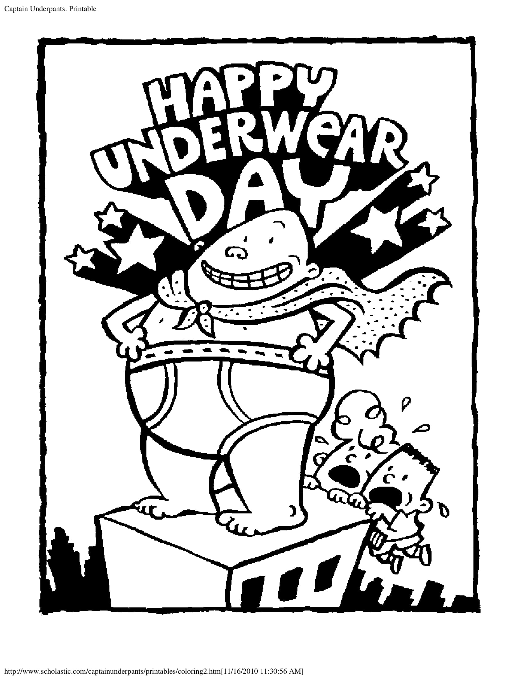 126+ Comic Book Captain Underpants Coloring Pages Printable 118