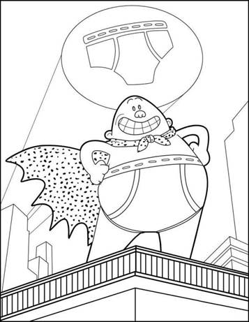 126+ Comic Book Captain Underpants Coloring Pages Printable 18