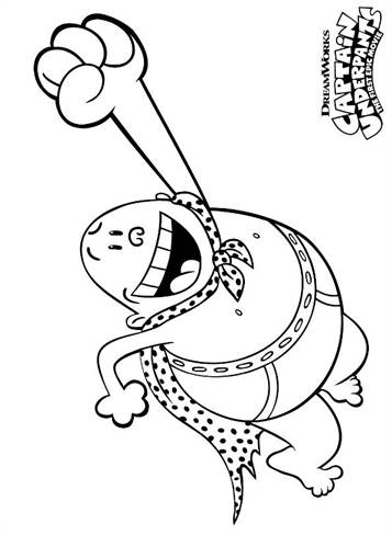 126+ Comic Book Captain Underpants Coloring Pages Printable 22